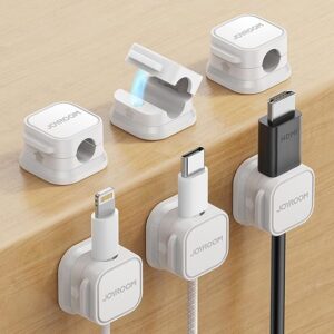 6 Pack Magnetic Cable Clips [Cable Smooth Adjustable] Cord Holder,